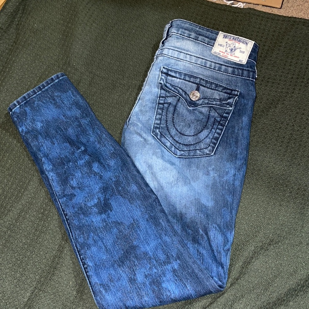 True Religion distressed skinny jeans